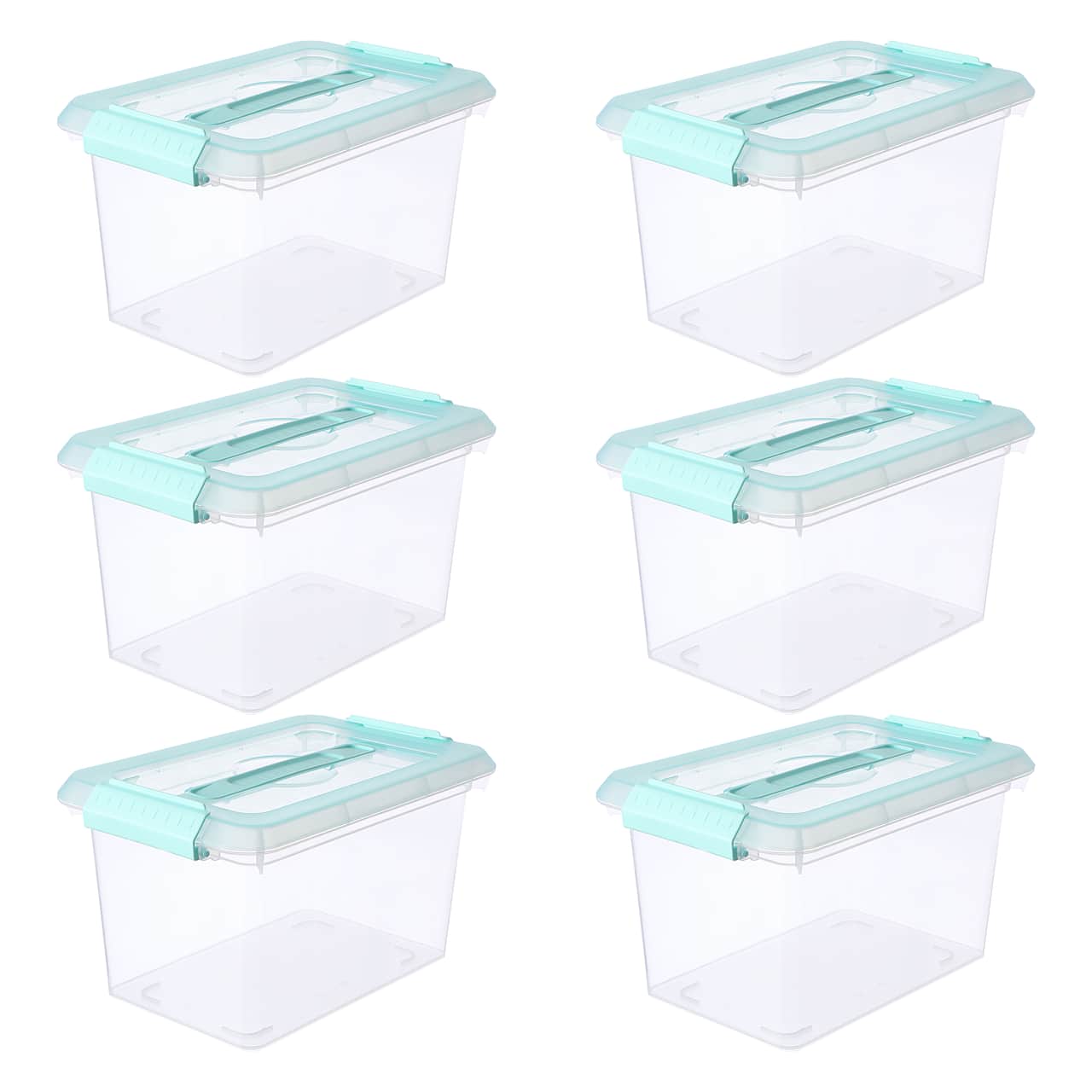6 Pack: 6.2qt. Storage Bin with Lid by Simply Tidy™